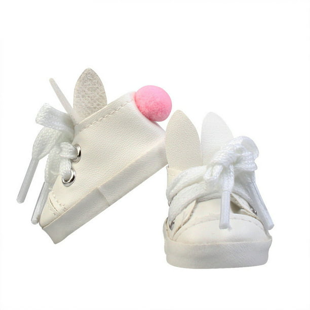 for Doll shoe 15 style 7cm kitten cute canva shoe for 18 inch American girl toy